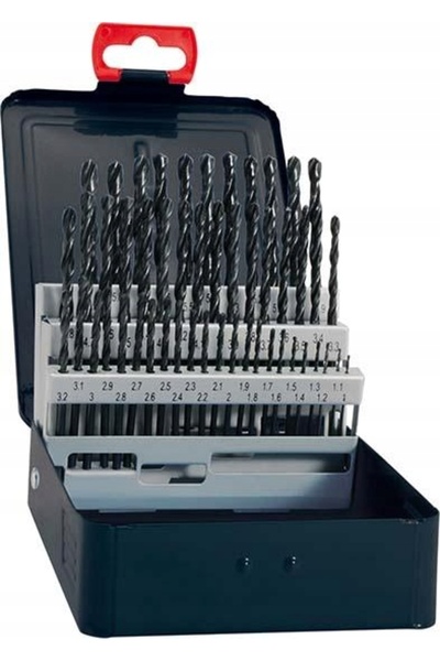 NO BRAND Set de burghie elicoidale HSS, 24 de bucăți, 1-10,5 mm, FORTIS
