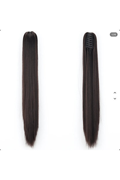hair Set 2 x Coada de Par cu Cleste 70cm - Saten Inchis #2
