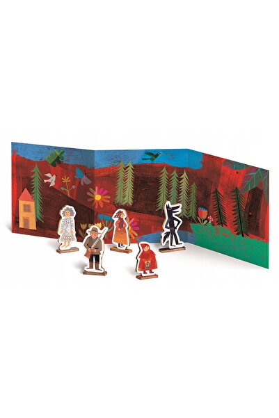 NO BRAND Ludattica: WOODY STORY – Puzzle-uri din lemn cu contururi – Scufița ...