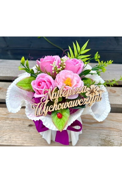 NO BRAND Buchet de săpunuri + Cutie de flori din prosoape, Trandafiri de săpu...