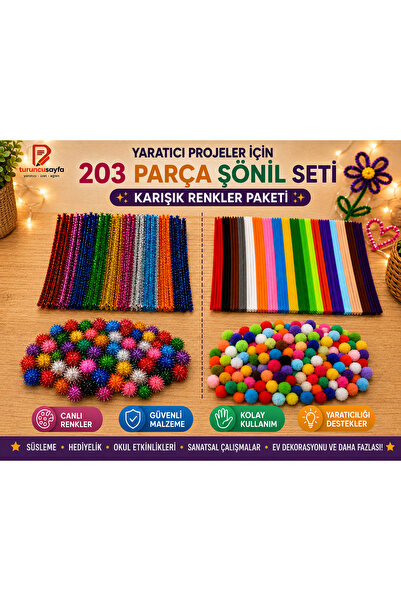 u.s.m ucuzsanalmarket Okul Etkinlik Seti Şönil Ponpon Anaokulu Seti Okul Önce...