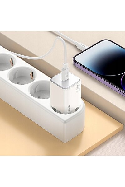 NO BRAND Încărcător Hoco N40 20W USB-C + Cablu USB-C Lightning PD QC Alb