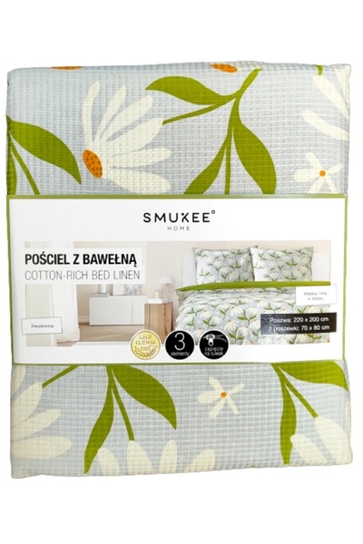 NO BRAND Lenjerie de pat SMUKEE, cu bumbac și polibumbac, dublă față, 220 x 2...