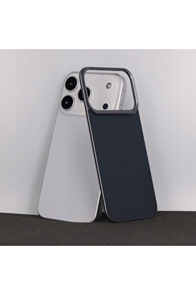 NO BRAND Husă pentru iPhone 17 Pro Liavec Strat de Carbon Magsafe albastru