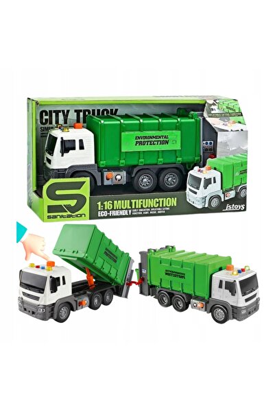 NO BRAND Camion de gunoi mare de jucărie pentru copii cu tracțiune electrică,...