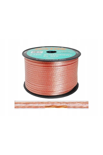 NO BRAND Cablu difuzor 2x0,75mm cupru OFC, rolă 100m (5492)