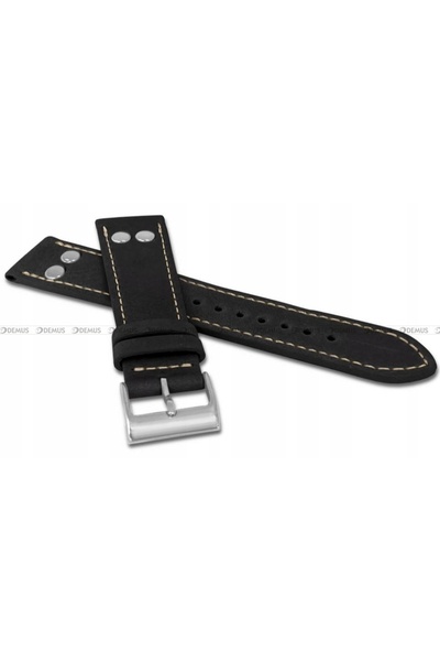 NO BRAND LAVVU Pilot LSUAB22 - 22mm - NEGRU - Curea de ceas din piele
