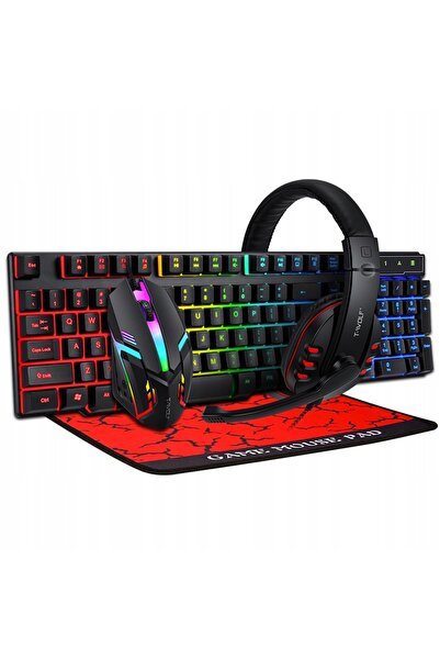NO BRAND KIT GAMING LED TASTATURĂ MOUSE CĂȘTI