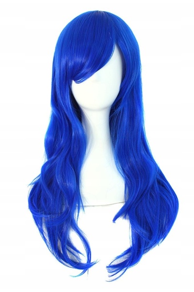 NO BRAND PERUCĂ COSPLAY 70 CM LUNGĂ ALBASTRĂ ANIME MANGA