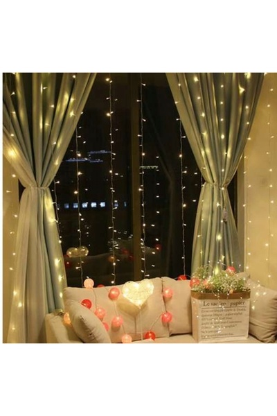 ISO TRADE Perdea luminoasă pentru fereastră 300 LED 3D cu telecomandă