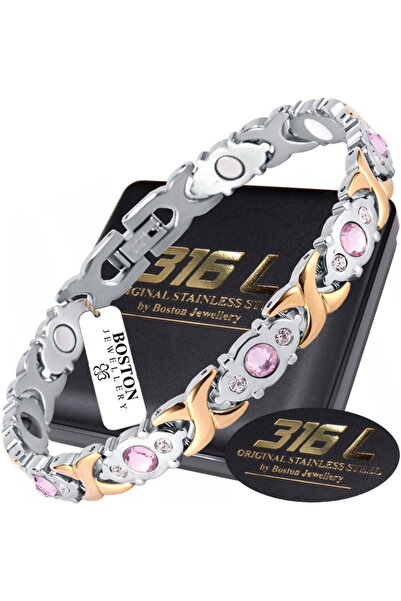 Boston Jewellery Brățară sănătoasă pentru femei, magnetică puternică, din oțe...