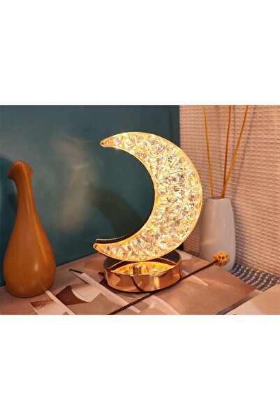 verk group 5 Moduri Lampă Lună de Cristal LED RGB USB, Auriu Retro, Veioză de...