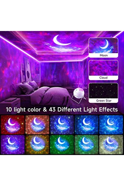 NO BRAND PROIECTOR STELAR DIFUZOR BLUETOOTH MODEL WH-E12A 10W