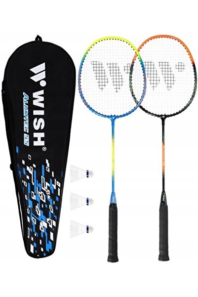 NO BRAND Rachete de badminton, Set de rachete, 2 bucăți, Husă, Fluturași, Plasă
