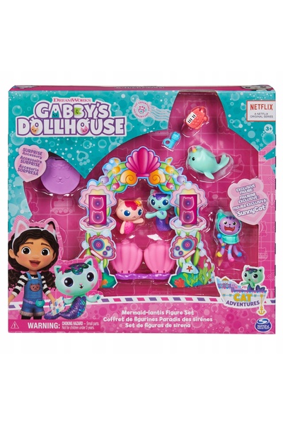 Spin Master Toys Far East Căsuța pisicii Gabi – Set de figurine Mermaid-lanti...