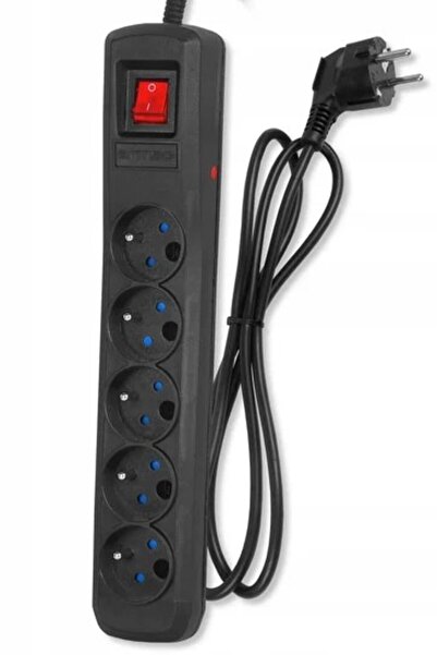 NO BRAND Prelungitor R5 5m 5 prize 230V 10A Negru