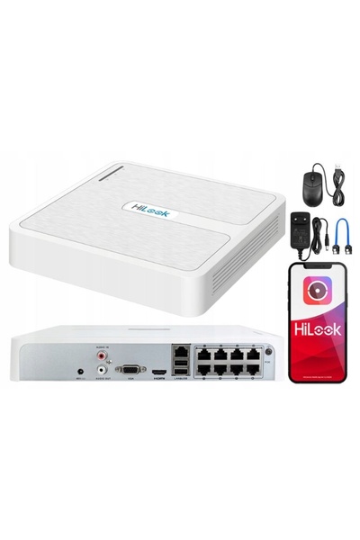 NO BRAND Kit PoE înregistrator de supraveghere exterior HiLook cu 5 camere 4M...