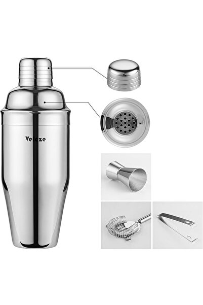 NO BRAND Set shaker de barman VELAZE din oțel inoxidabil, Accesorii de barman