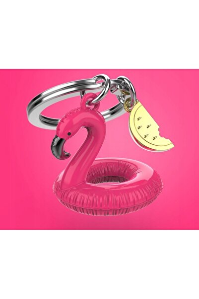 NO BRAND Breloc flamingo metalmorfos pentru înot