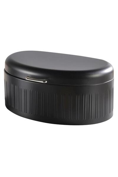 NO BRAND Cutie pentru pâine Chlebak Leon din oțel 36 x 25 x 17.5 cm negru