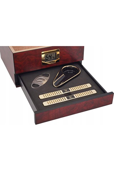 NO BRAND GERMANUS HUMIDOR pentru depozitare 50 bucăți capac de sticlă pentru ...