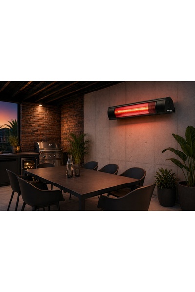 Kraft&dele Încălzitor electric cu radiație pentru terasă, 2,5 kW, cu telecomandă