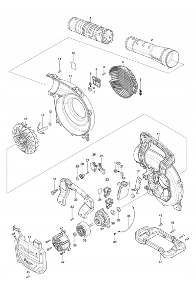 NO BRAND MAKITA PROTECȚIE SPIRALĂ KPL. PENTRU DMUCHAWY cod DUB363: 140S59-0