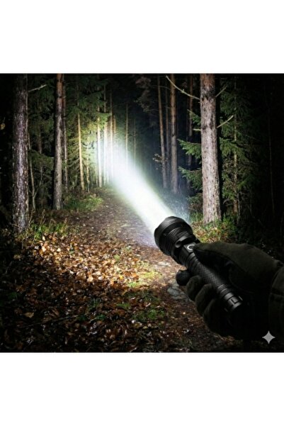 NO BRAND Lanternă tactică profesională cu LED, reîncărcabilă, cu zoom reglabil