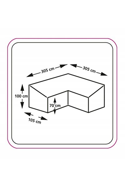 NO BRAND Husă pentru canapea de colț pentru relaxare Canapea 305x305x105xh70/...