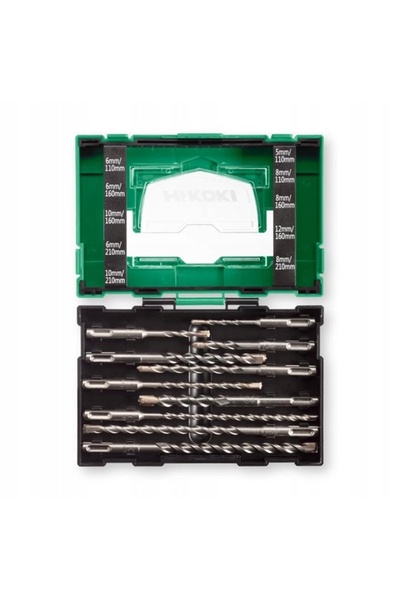 HiKOKI - Hitachi HIKOKI Set de 10 burghie SDS-Plus BOX pentru beton și zidări...