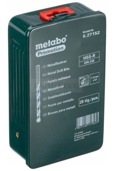 Metabo Set de 25 de burghie pentru metal HSS-R Walcooned 627152000