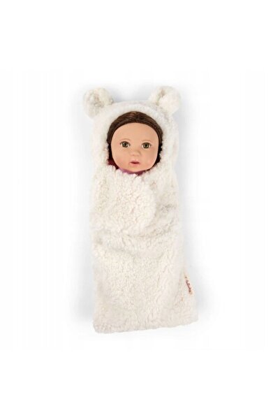 NO BRAND LullaBaby: Păpușă bebeluș cu păr, cu bavețică ursuleț 7720