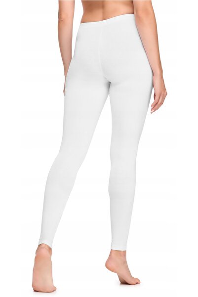 NO BRAND Colanți pentru femei, pantaloni lungi, din bumbac, LA40-133, alb, mă...