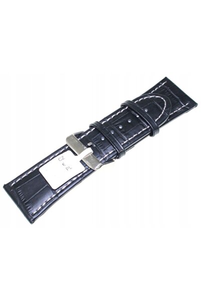 NO BRAND Curea de ceas din piele neagră perforată 30 mm JVD R14501