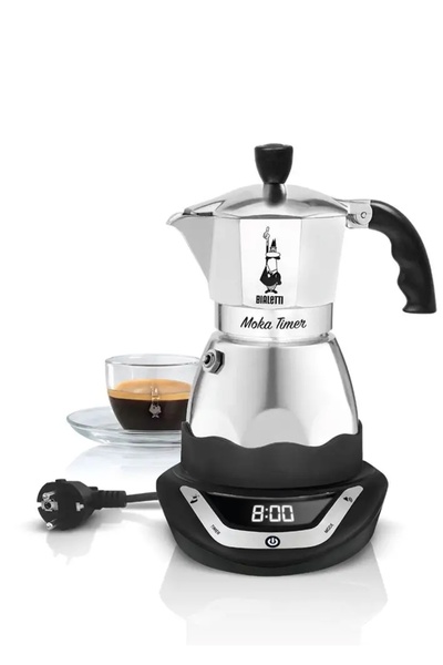 Bialetti Cafetieră electrică Moka Timer 6tz, 300ml
