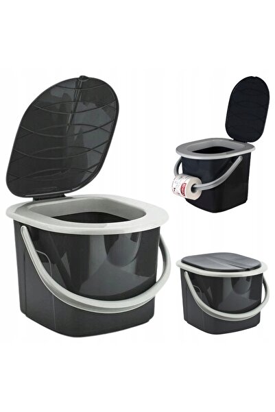 NO BRAND Toaletă portabilă de camping, găleată WC cu mâner, 22L, rezistentă ș...