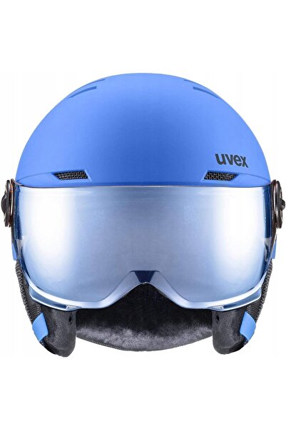 Uvex Casca de schi Rocket Jr Visior Junior cu vizor GLASS Albastru Mat 55-58cm M