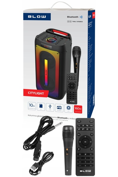 Blow Boxă portabilă CityLIGHT Negru 160 W