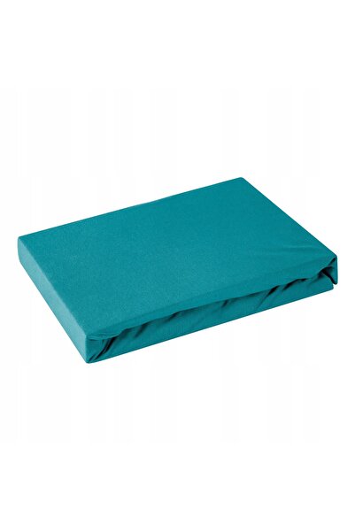 NO BRAND Cearșaf cu elastic din jerseu D91 120 X 200 X 25 CM Turcoaz
