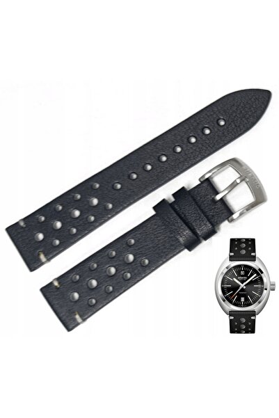 JORDAN KERR Curea de ceas din piele naturală neagră ATLANTIC TIMEROY 20 mm pe...