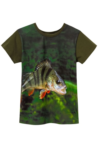 NO BRAND TRICOU PENTRU COPII WADERA VERDE CU PEȘTE -146/152