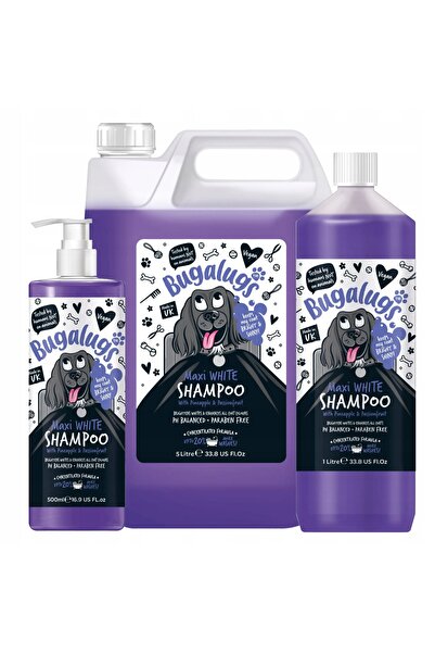 NO BRAND Șampon Bugalugs Maxi White pentru păr alb, intensificator de culoare 5L