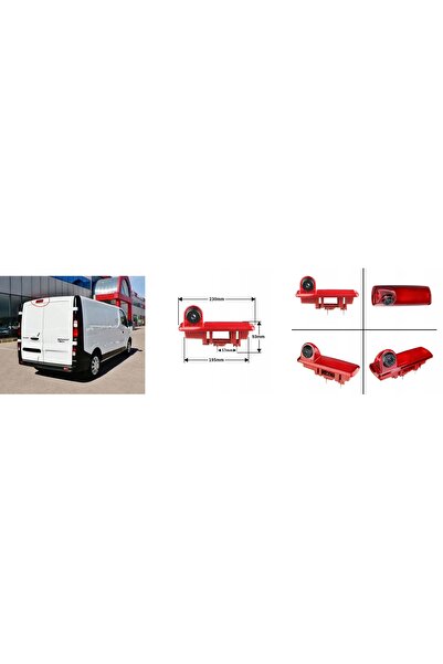 NO BRAND Cameră de marșarier cu lampă Opel Vivaro 2014-2024 Fisheye FHD 1920x...