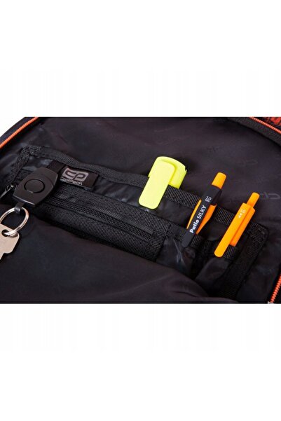 NO BRAND Rucsac școlar cu mai multe compartimente CoolPack, negru și portocal...