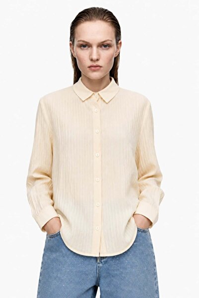 HAKKE Premium Textured Line Patterned Long Sleeve Shirt
