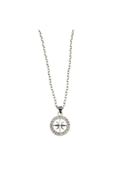 choice2 N573silver KPOP Merch Compass CZ Necklaces Hiphop Waterproof Compass ...