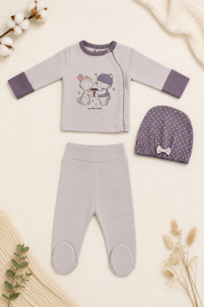 Beniizle My Little Friend Printed 3-Piece Baby Hospital Discharge Set