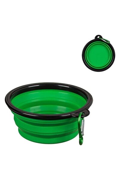 CATIANO Bol verde pliabil pentru animale de companie 350ml