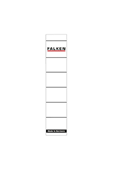 Falken Etichete autoadezive pentru dosare, 36 x 190 mm, 10 bucăți, Alb