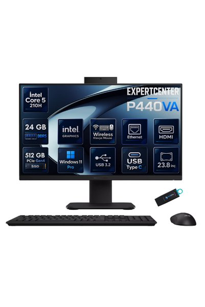 ASUS ExpertCenter P400 Intel Core 5 210H 24 GB DDR5 512 GB SSD 23.8'' Full HD IPS Windows 11 Pro All